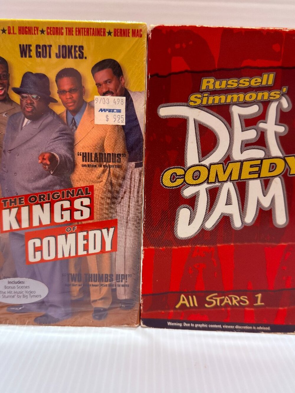 Vintage Lot of 2 VHS Tapes Standup Comedy